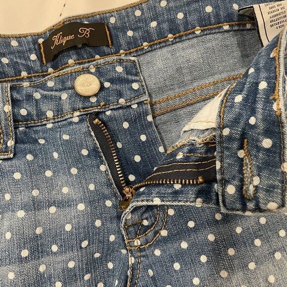 Polka Dot Jean Shorts  - Picture 5 of 5
